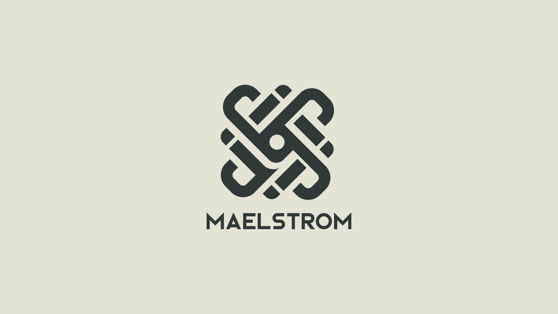 Maelstrom Creatives brand application — dark variant